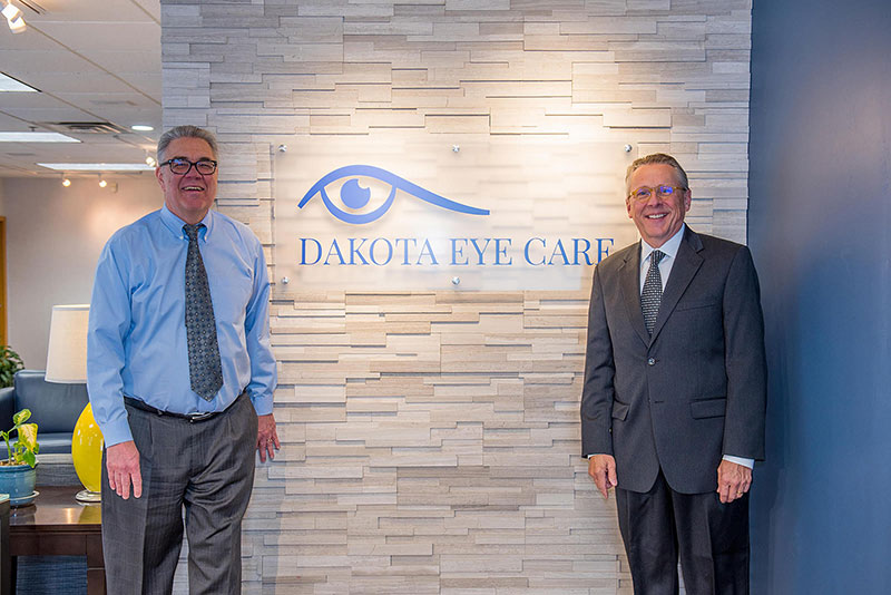 co-founders Dr. Mark Hennen and Dr. Thomas Vogelpohl at Dakota Eye Care Associates “Grand Opening” in January of 1999